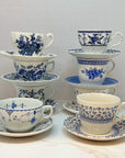 Floral Teacups & Saucers (Set of 4)