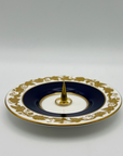 Wedgwood Cobalt Vine Ring Holder with gold spike