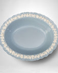 Blue Queensware Oval Serving Bowl (~10") | The Brooklyn Teacup - The Brooklyn Teacup