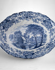 Blue & White Oval Serving Bowl (~9") | The Brooklyn Teacup - The Brooklyn Teacup