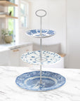 The Curated Blue & White 3-Tier Tray