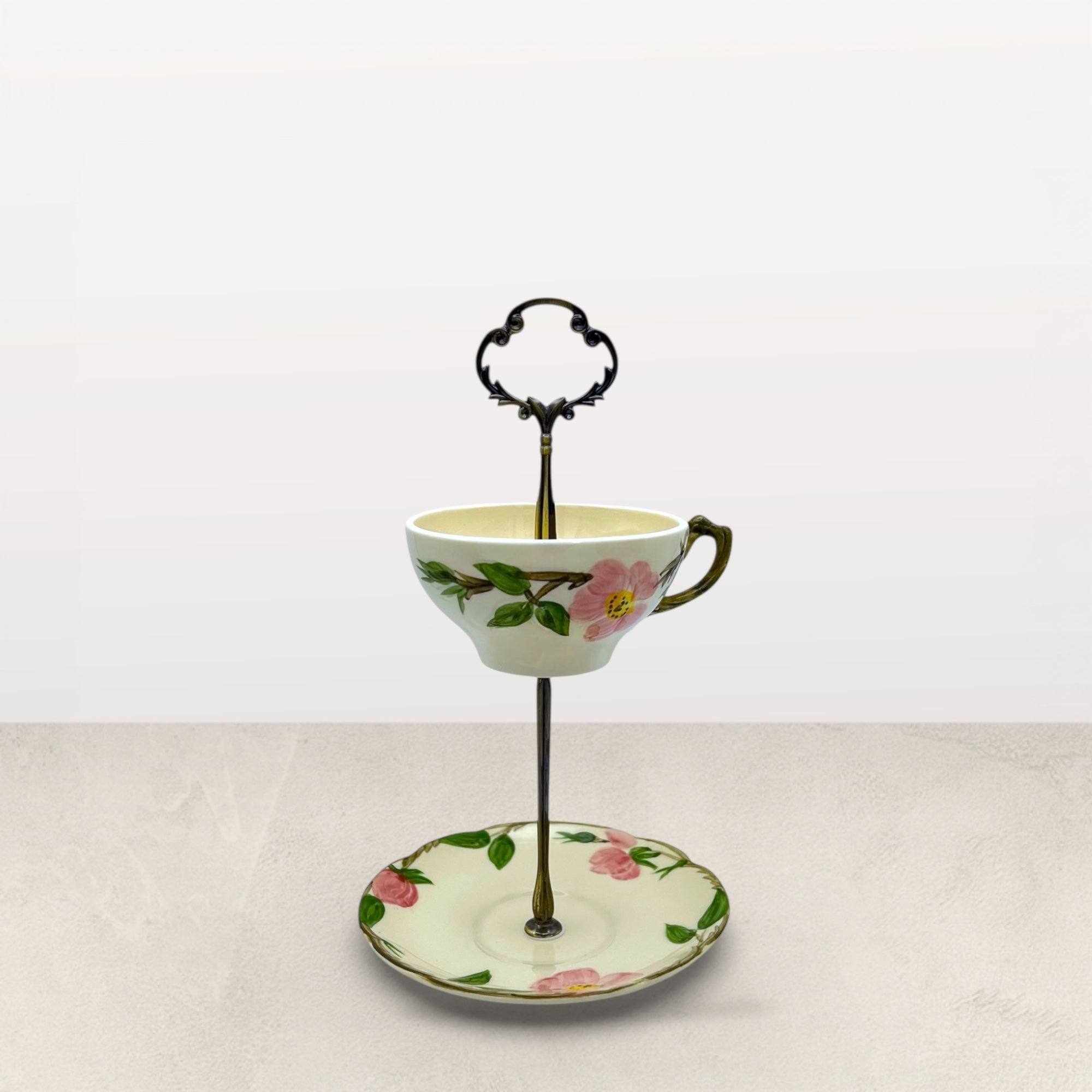 Vintage Franciscan Desert Rose | Tiered Trays & Display Stands