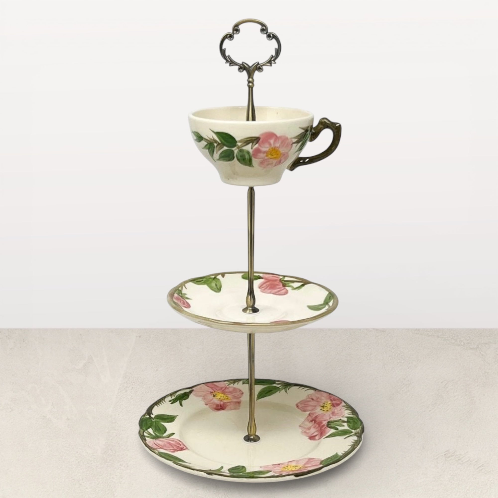 Vintage Franciscan Desert Rose | Tiered Trays & Display Stands
