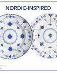 Gracious Blue & White Dinner Plates (Set of 4) | The Brooklyn Teacup - The Brooklyn Teacup