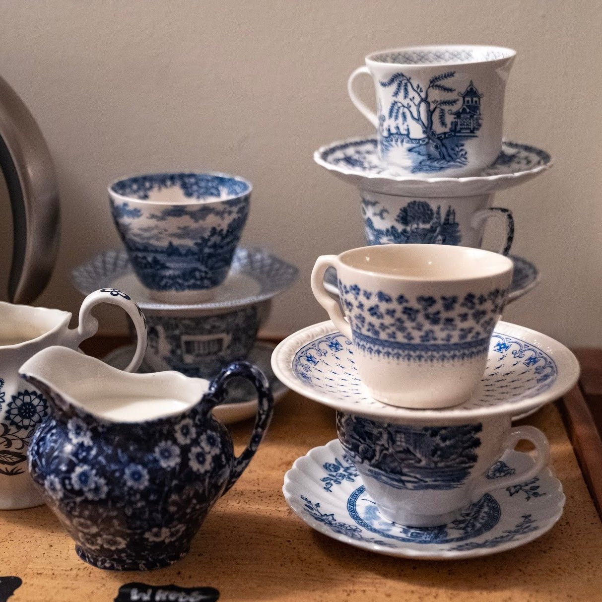 Vintage Blue and White Teacup & Saucer Sets – The Brooklyn Teacup