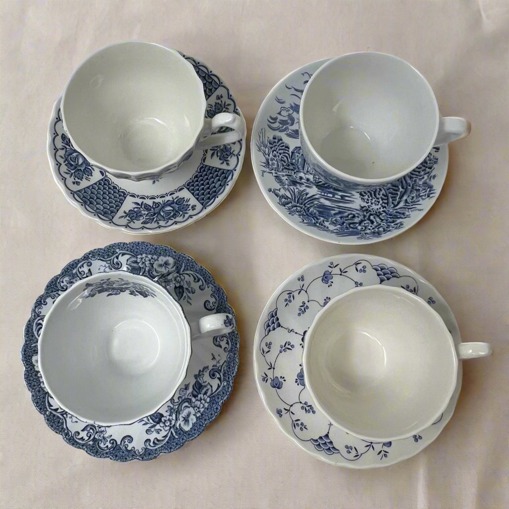 Gracious Teacups & Saucers (Set of 4) | The Brooklyn Teacup - The Brooklyn Teacup