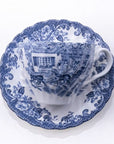Handpicked Blue & White Teacup & Saucer Set (sold in sets of 4) | The Brooklyn Teacup - The Brooklyn Teacup
