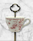 Meakin Courtship x Churchill Pink Toile Teacup Stand | The Brooklyn Teacup - The Brooklyn Teacup