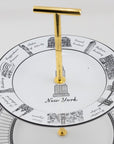 Metropolitan 2 Tier Tray | The Brooklyn Teacup - The Brooklyn Teacup