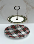 Mikasa Tartan x Royal Doulton Vanborough Two - Tiered Tray | The Brooklyn Teacup - The Brooklyn Teacup