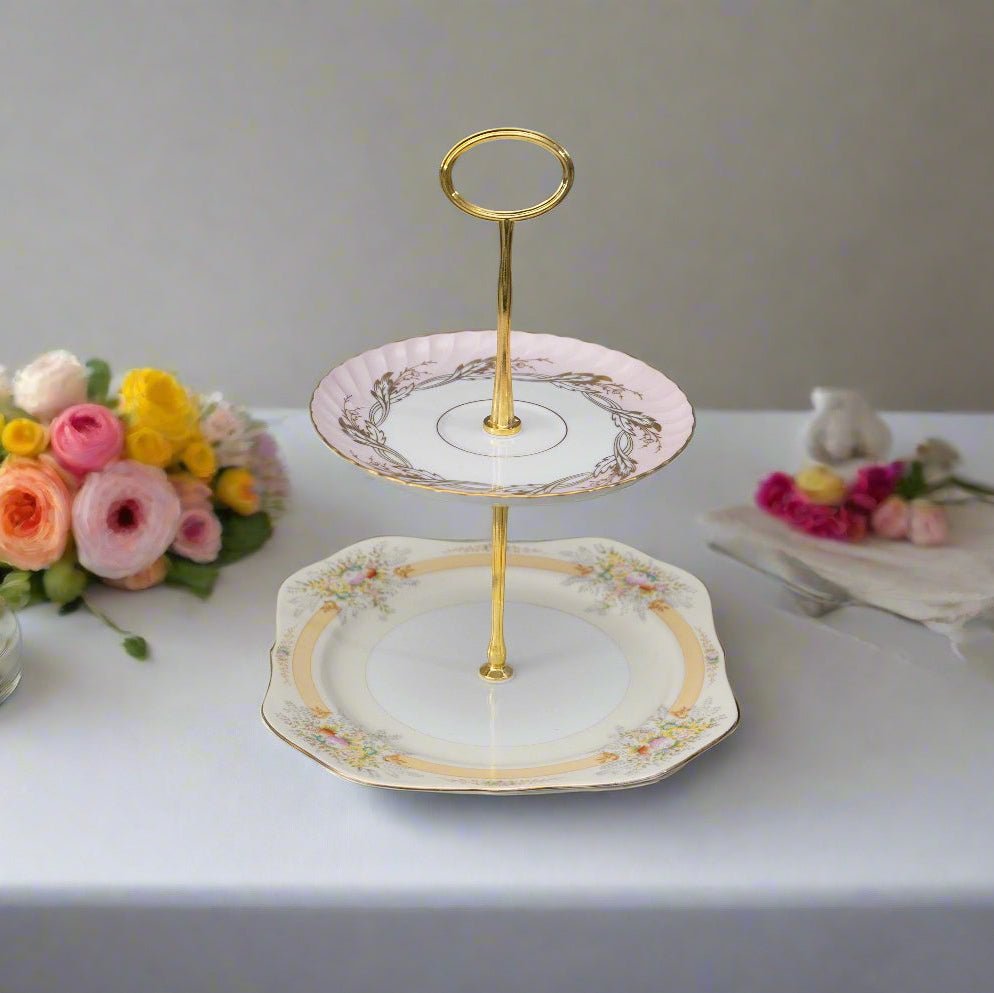 Myrtle 2 Tier Tray | The Brooklyn Teacup - The Brooklyn Teacup