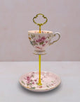 Pale Pink Blooms Teacup Stand | The Brooklyn Teacup - The Brooklyn Teacup