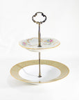 Poplar 2 Tier Tray | The Brooklyn Teacup - The Brooklyn Teacup