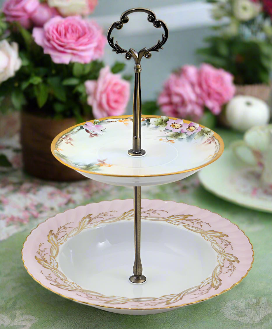 Poplar 2 Tier Tray | The Brooklyn Teacup - The Brooklyn Teacup