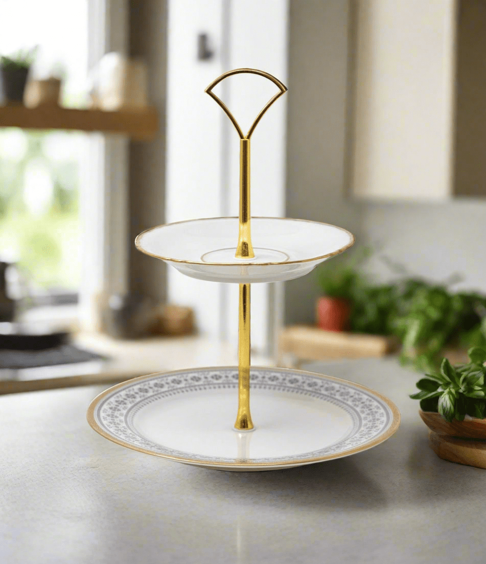 Roebling 2 Tier Tray | The Brooklyn Teacup - The Brooklyn Teacup
