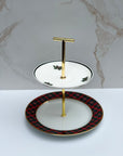 Tartan Holly Two - Tiered Tray | The Brooklyn Teacup - The Brooklyn Teacup