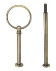 The Brooklyn Teacup antique brass tiered tray hardware with ring handle and screw rod