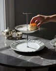 The Silver Metropolitan Two Tier | Manhattan Skyline x Cmielow - The Brooklyn Teacup