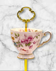 Tuscan Pale Pink Blooms Teacup Stand | The Brooklyn Teacup - The Brooklyn Teacup