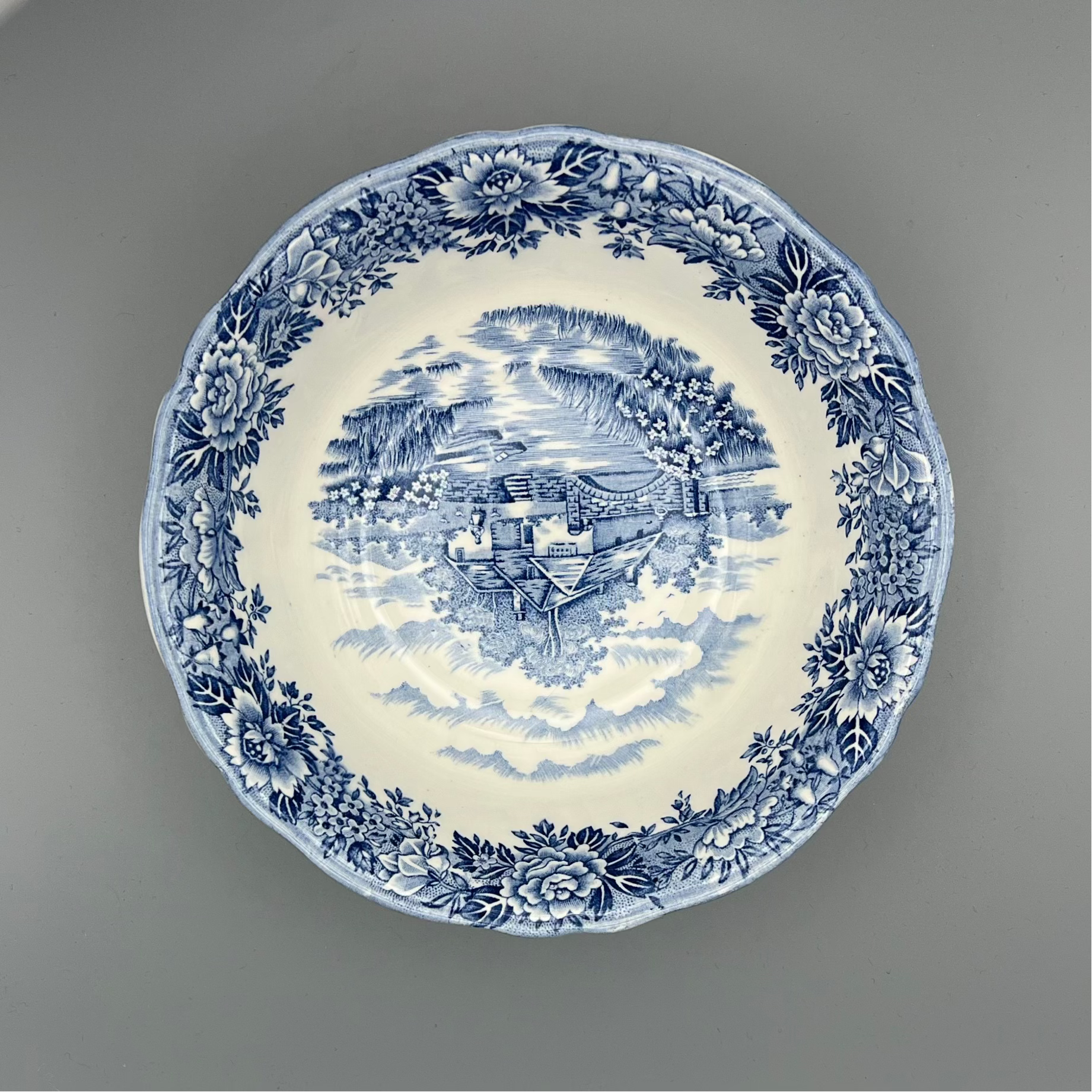 Mix/Match Blue &amp; White Serving Bowls  (8”)
