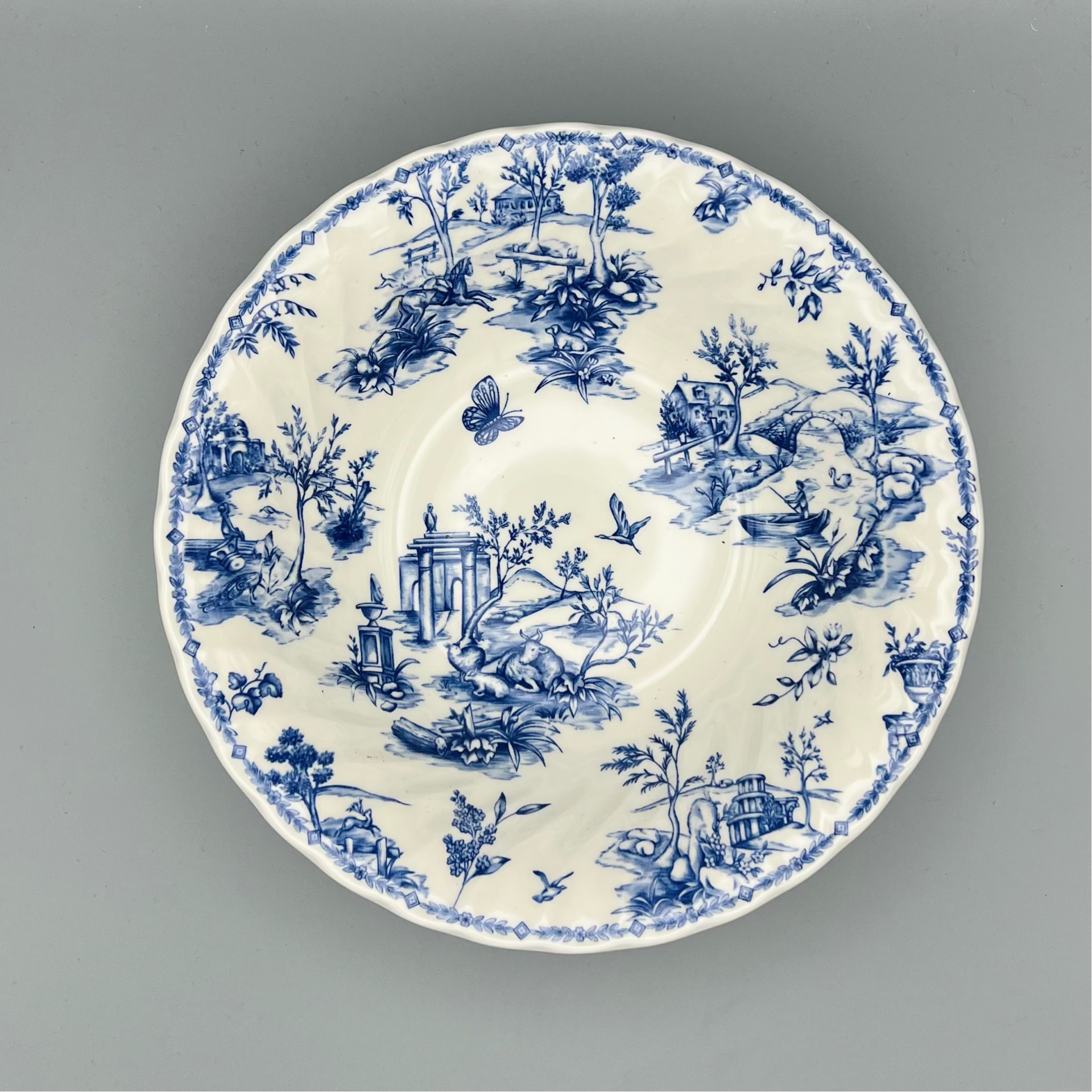Gracious Blue &amp; White Serving Bowls  (8”)