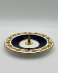 Wedgwood Cobalt Vine Ring Holder with gold spike
