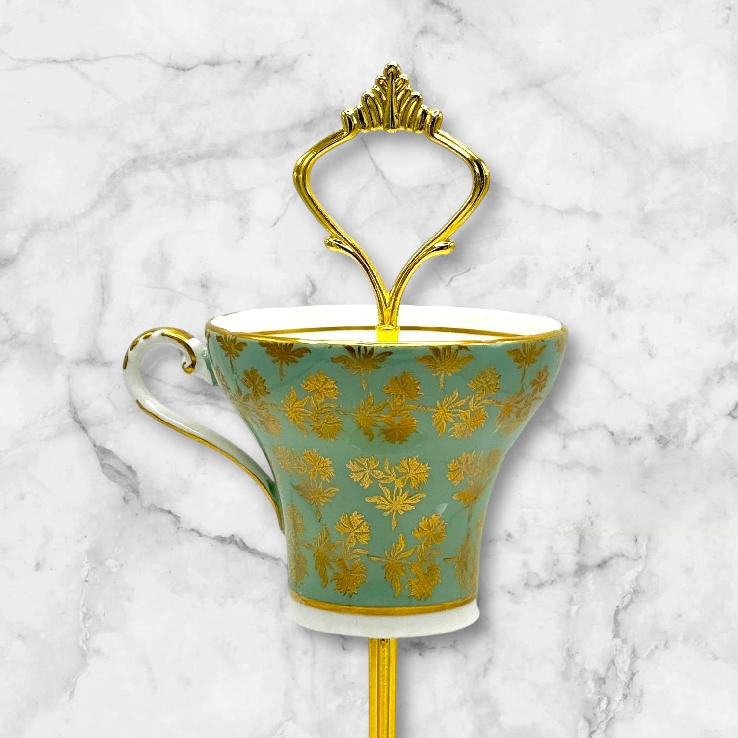Aynsley Metallic Bouquets Teacup Stand | The Brooklyn Teacup - The Brooklyn Teacup