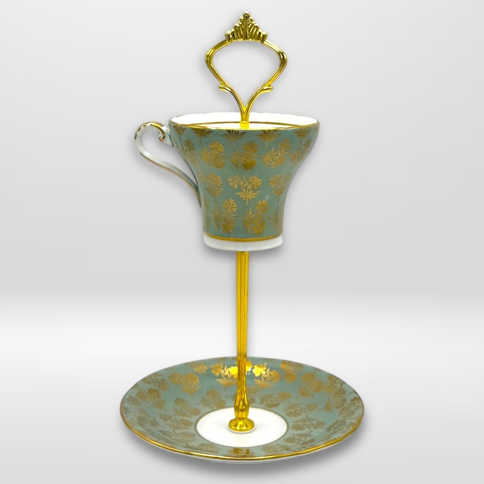 Aynsley Metallic Bouquets Teacup Stand | The Brooklyn Teacup - The Brooklyn Teacup