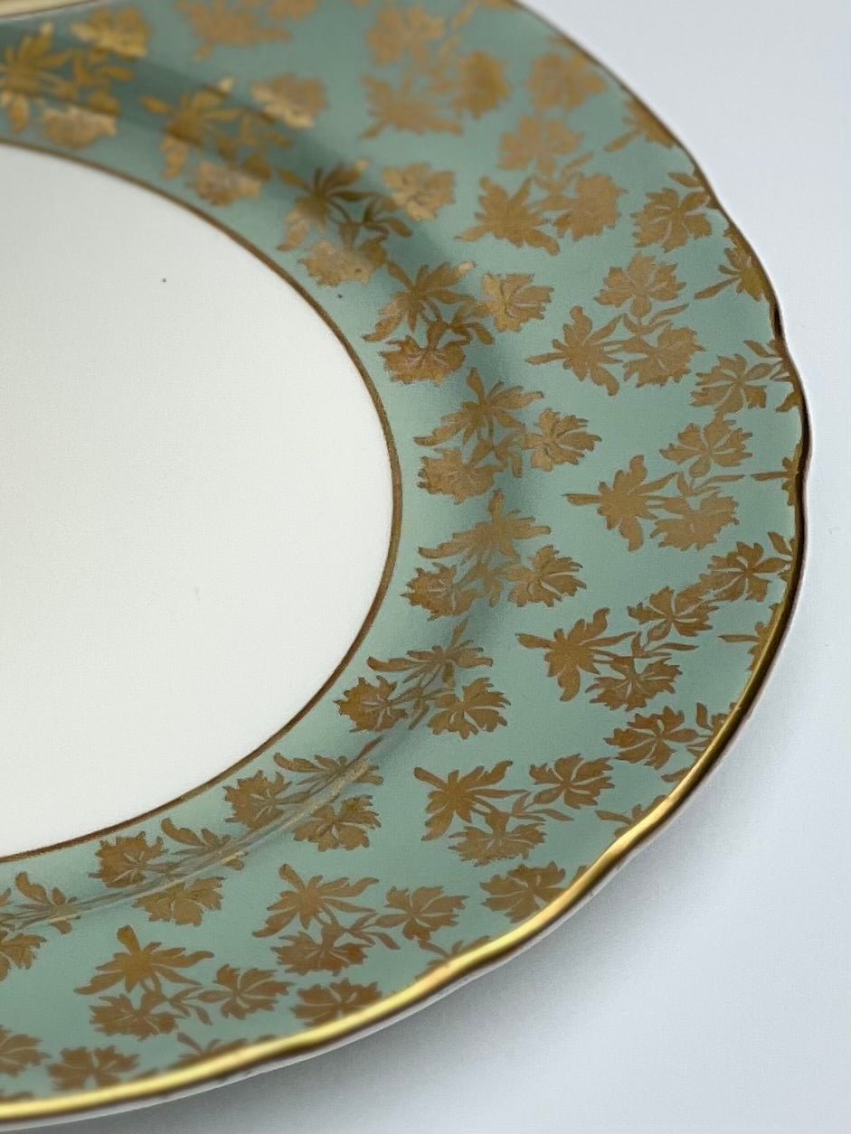 Aynsley Teal Metallic x Royal Doulton Covington Two - Tiered Tray | The Brooklyn Teacup - The Brooklyn Teacup