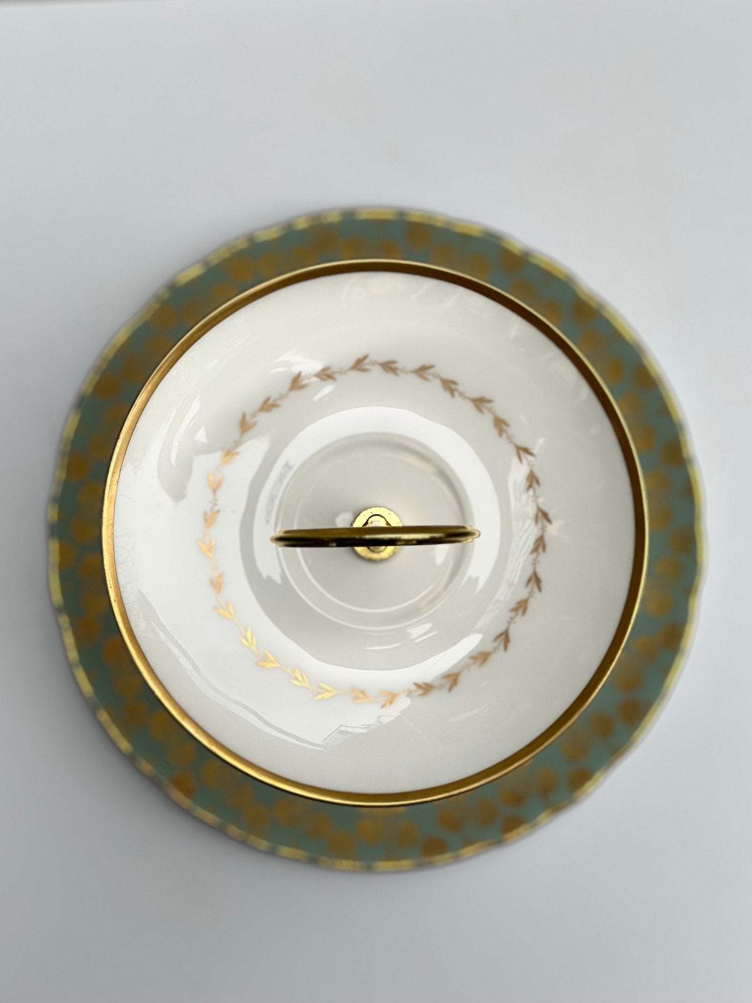 Aynsley Teal Metallic x Royal Doulton Covington Two - Tiered Tray | The Brooklyn Teacup - The Brooklyn Teacup