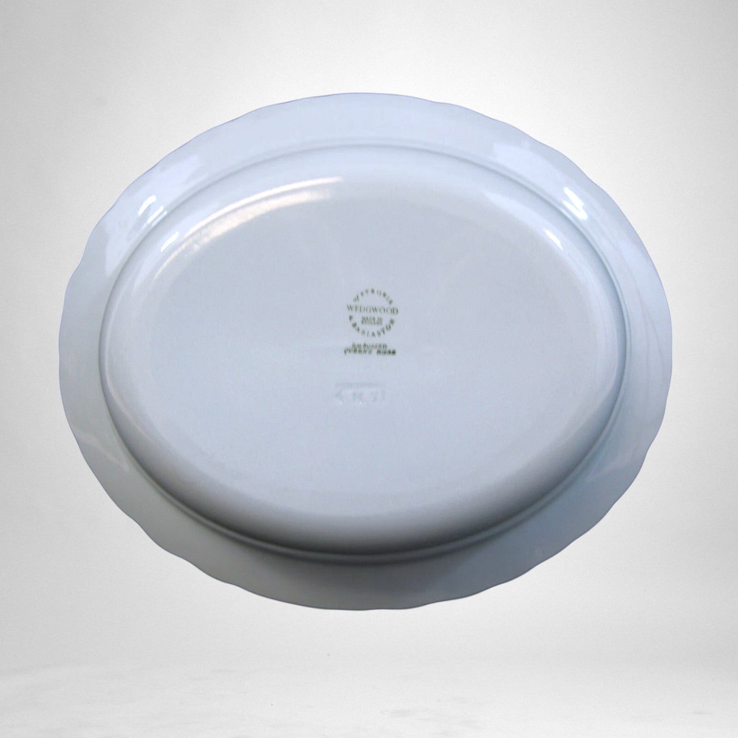Blue Queensware Oval Serving Bowl (~10") | The Brooklyn Teacup - The Brooklyn Teacup