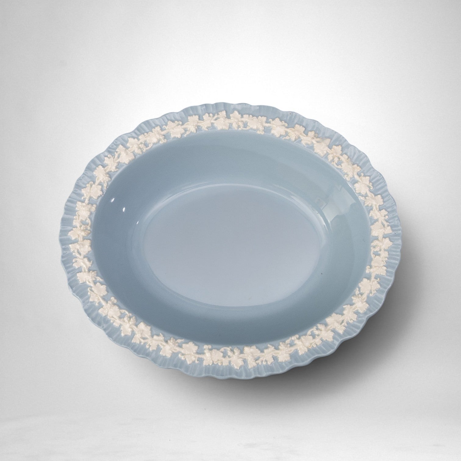 Blue Queensware Oval Serving Bowl | The Brooklyn Teacup - The Brooklyn Teacup