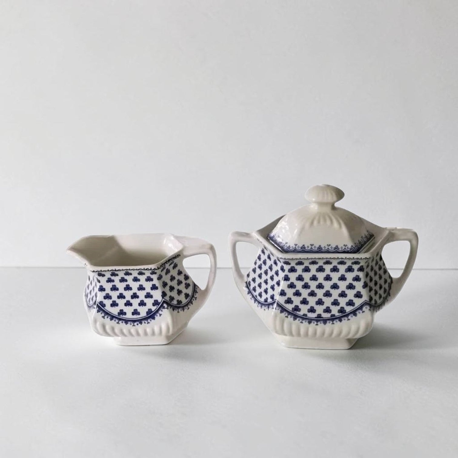 Blue &amp; White Cream and Sugar Sets | The Brooklyn Teacup - The Brooklyn Teacup