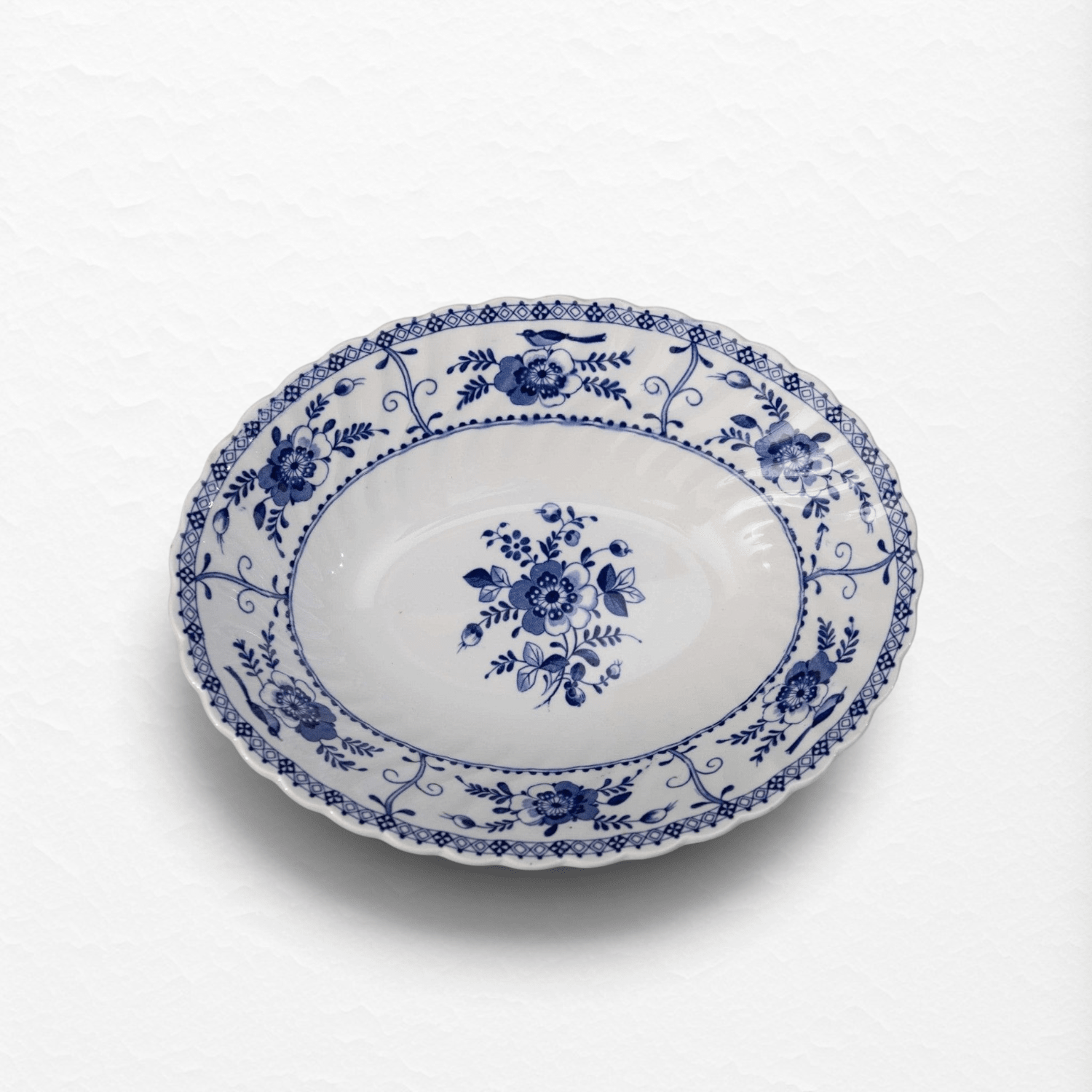 Blue & White Oval Serving Bowl (~9") | The Brooklyn Teacup - The Brooklyn Teacup