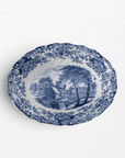 Blue & White Oval Serving Bowl (~9") | The Brooklyn Teacup - The Brooklyn Teacup