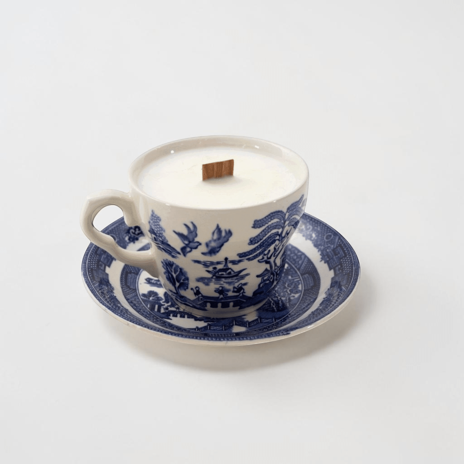 Blue &amp; White Teacup Candles | The Brooklyn Teacup - The Brooklyn Teacup