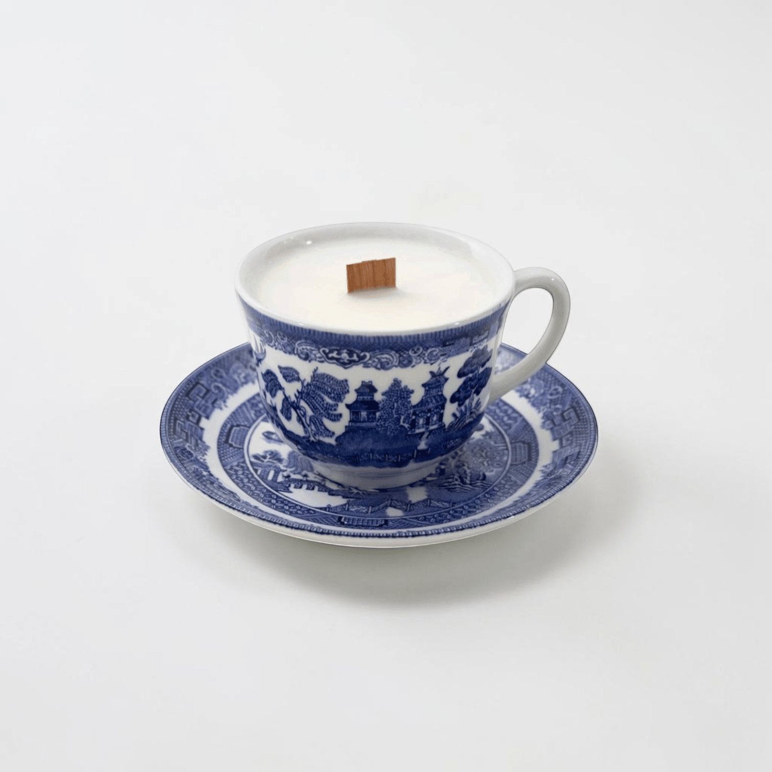 Blue &amp; White Teacup Candles | The Brooklyn Teacup - The Brooklyn Teacup
