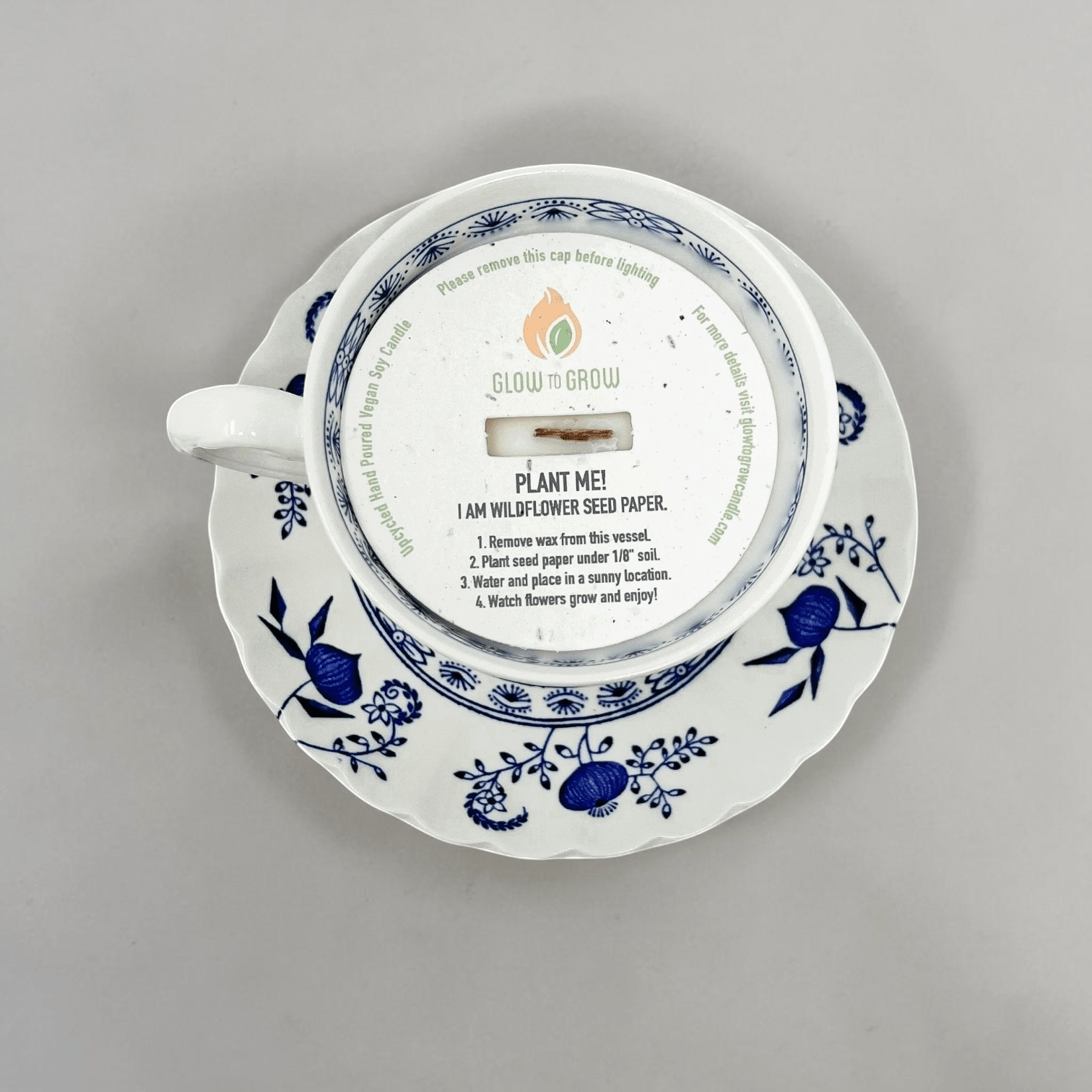 Blue &amp; White Teacup Candles | The Brooklyn Teacup - The Brooklyn Teacup