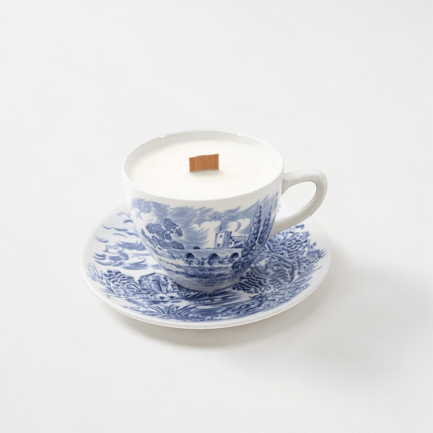 Blue &amp; White Teacup Candles | The Brooklyn Teacup - The Brooklyn Teacup
