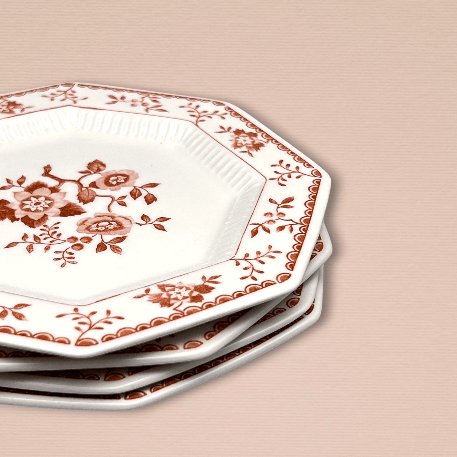 Castleton Independence Ironstone Octagonal Dessert Plates (Set of 4) | The Brooklyn Teacup - The Brooklyn Teacup