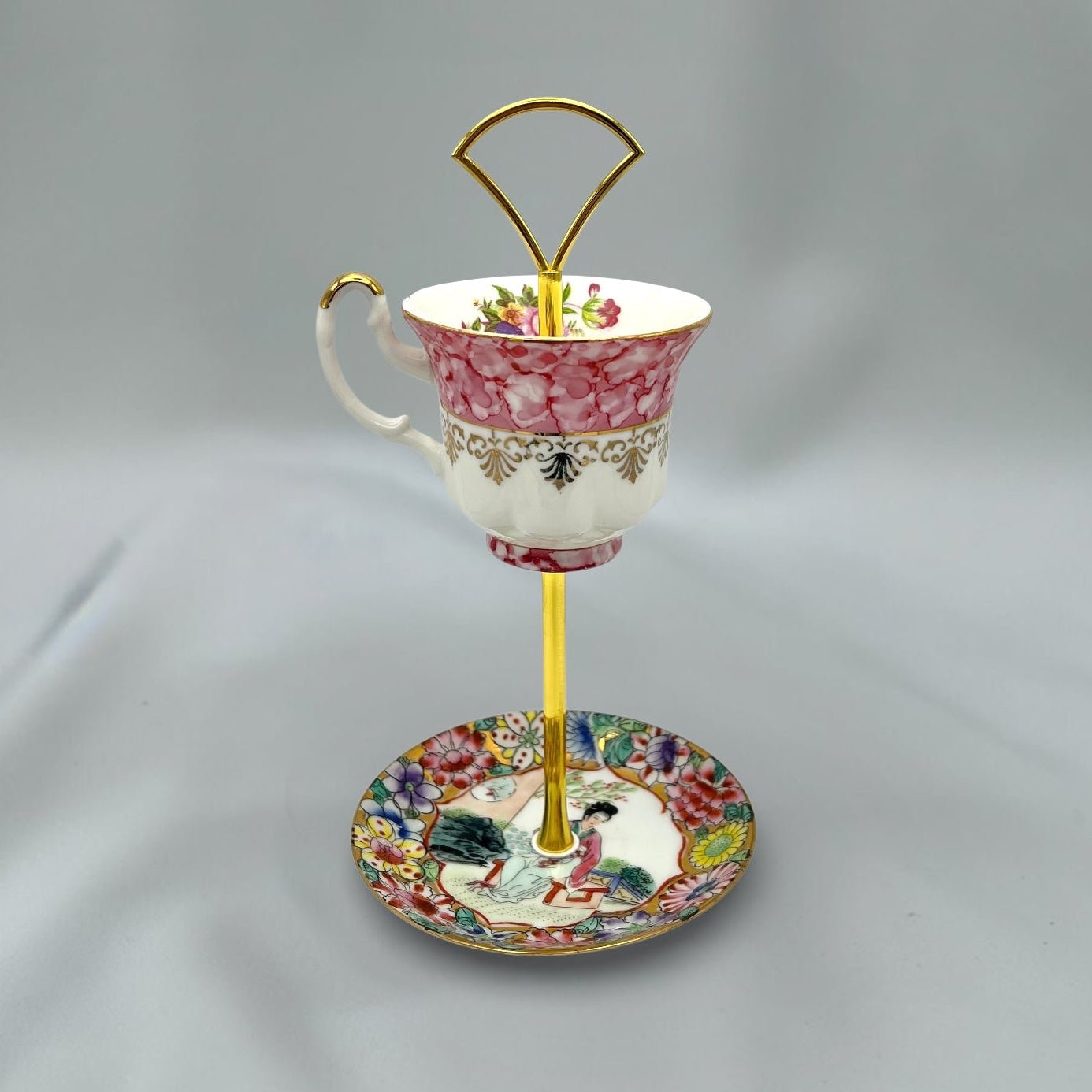 Famille Rose Teacup Stand | The Brooklyn Teacup - The Brooklyn Teacup