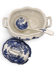 Footed Chinoiserie Soup Tureen with Spoon | The Brooklyn Teacup - The Brooklyn Teacup