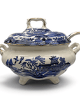 Footed Chinoiserie Soup Tureen with Spoon | The Brooklyn Teacup - The Brooklyn Teacup