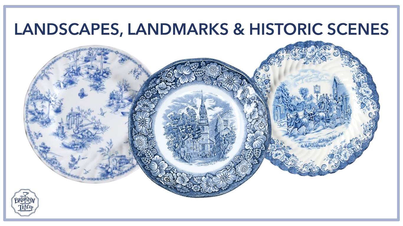 Gracious Blue & White Dinner Plates (Set of 4) | The Brooklyn Teacup - The Brooklyn Teacup