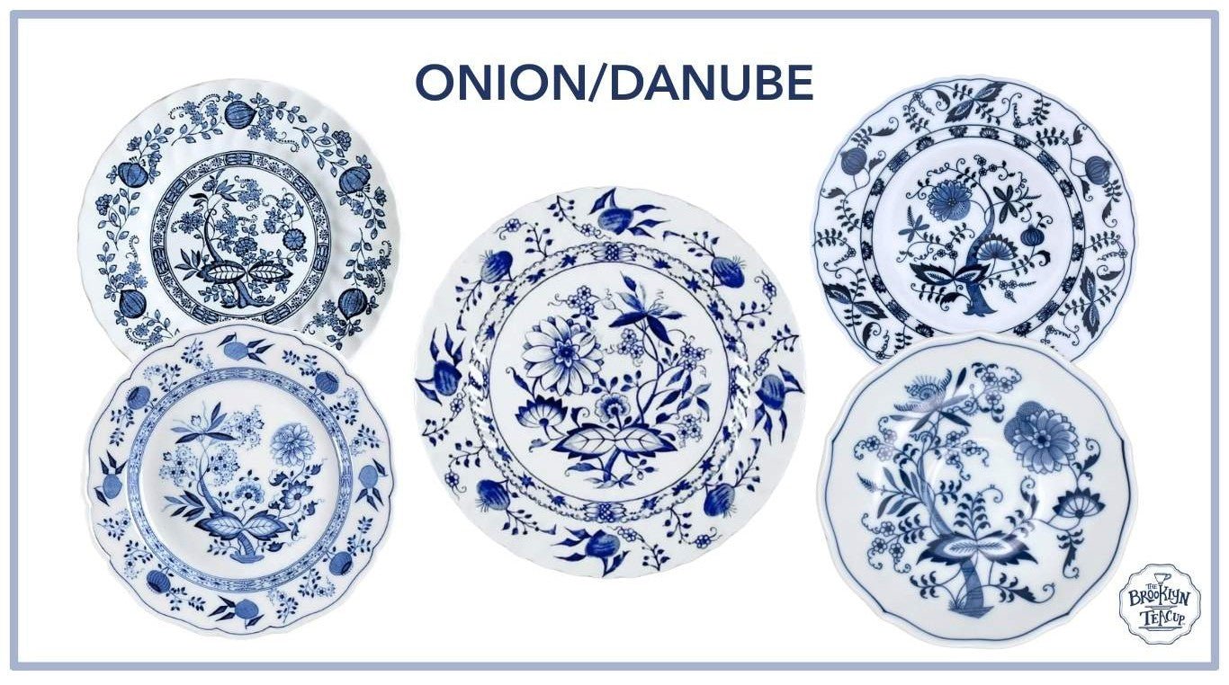 Gracious Blue &amp; White Dinner Plates (Set of 4) | The Brooklyn Teacup - The Brooklyn Teacup