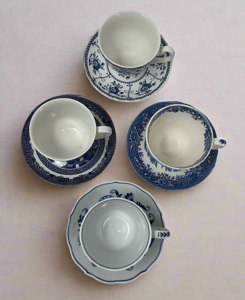 Gracious Teacups & Saucers (Set of 4) | The Brooklyn Teacup - The Brooklyn Teacup