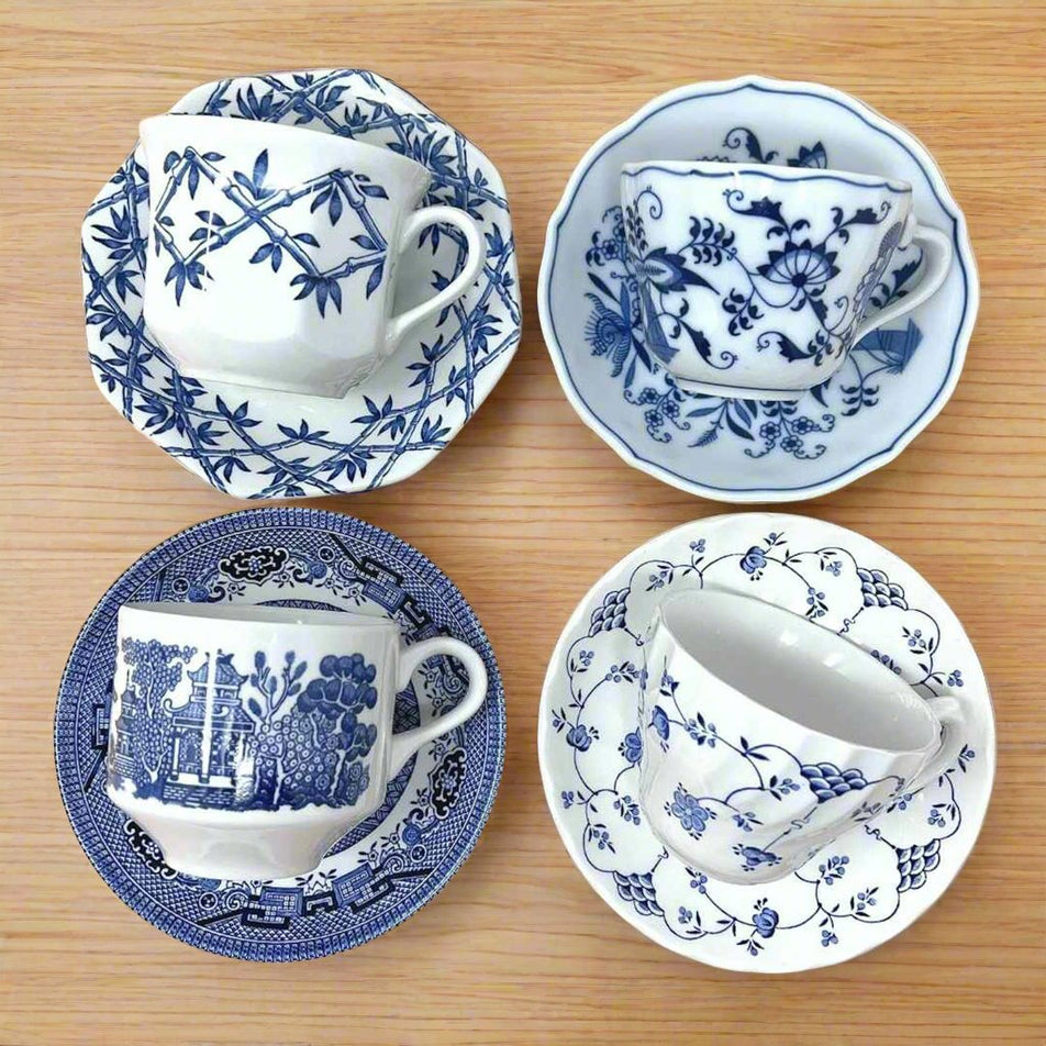 Gracious Teacups & Saucers (Set of 4) | The Brooklyn Teacup - The Brooklyn Teacup