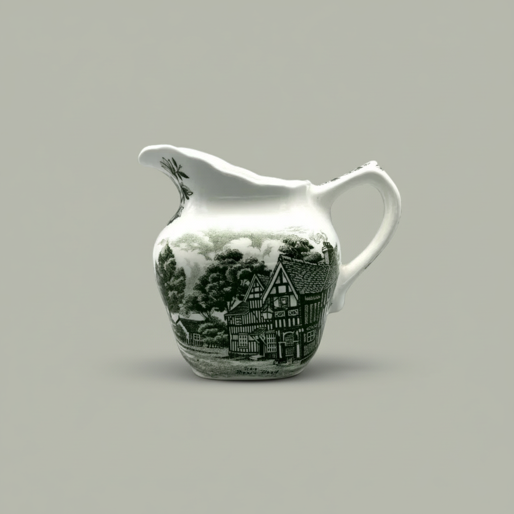Grindley Green Transferware Cream Pitcher | The Brooklyn Teacup - The Brooklyn Teacup