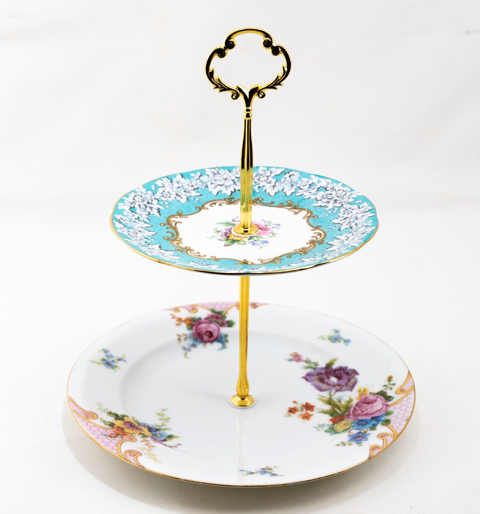 Halsey 2 Tier Tray | The Brooklyn Teacup - The Brooklyn Teacup