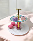 Halsey 2 Tier Tray | The Brooklyn Teacup - The Brooklyn Teacup